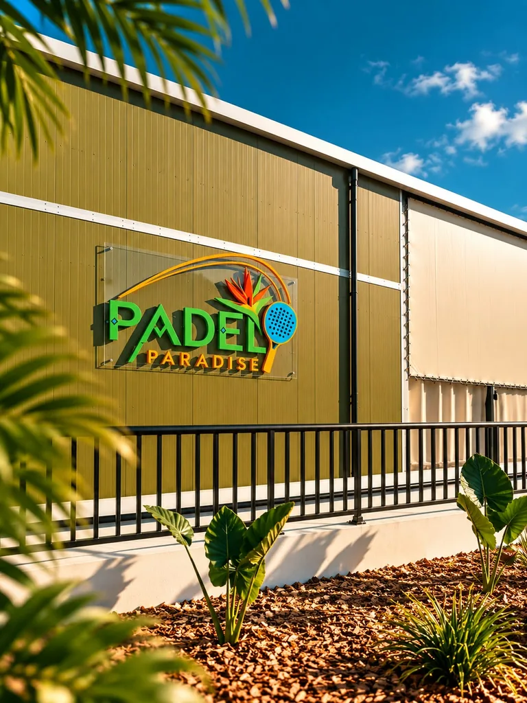 Entrée du club Padel Paradise à Saint-Pierre, La Réunion